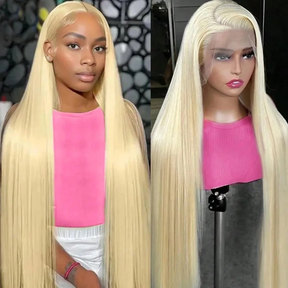 613 13x6 250% Density 613 Lace Front Wig Human Hair Straight Blonde Wig Human Hair 613 Hd Lace Frontal Wig Pre Plucked Baby Hair