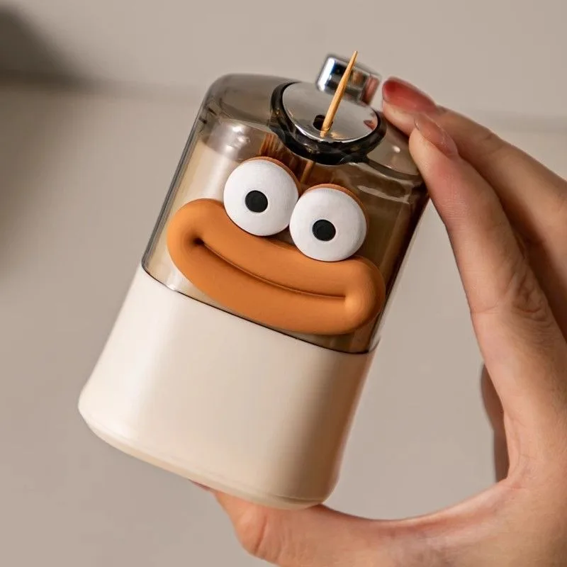 Description Picture 3 of itemAuto Pop-Up Plastic Toothpick Holder Cute Cartoon Animal Toothpick Storage Box Automatic Toothpick Container Dispenser
