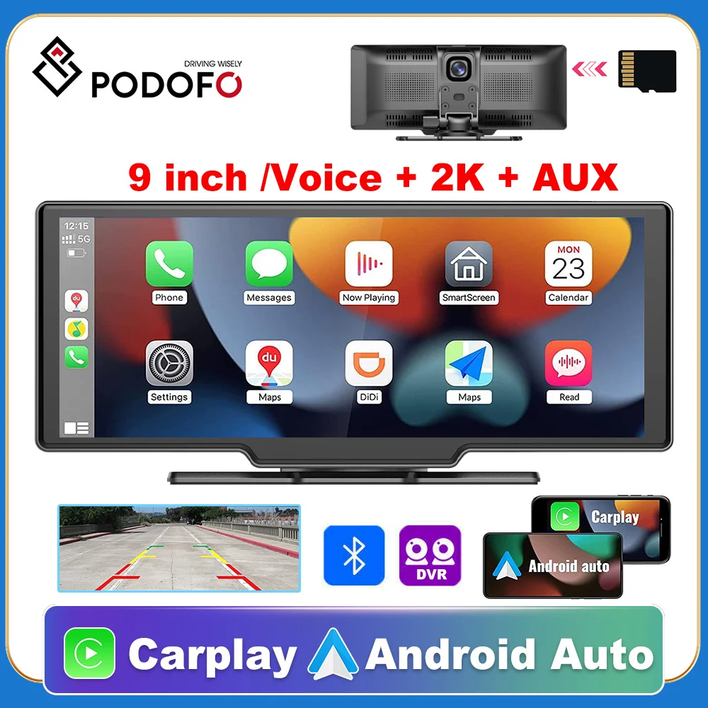 Podofo Android 10 Car Radio Carplay Auto 2 Din Bluetooth Gps Wifi ...