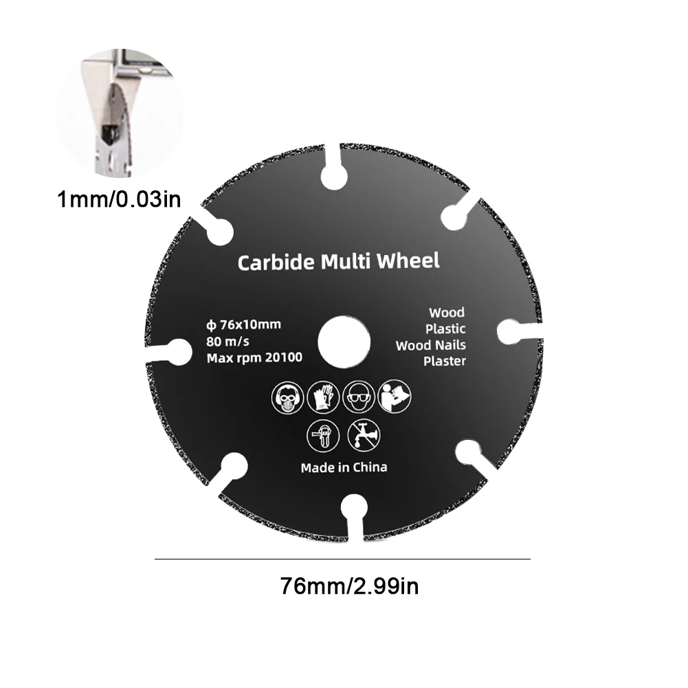76MM/2.99INCH Cut Off Wheels Metal and Stainless Steel Cutting Wheel Rebar Stainless Steel Iron Grinding Disc for Angle Grinder