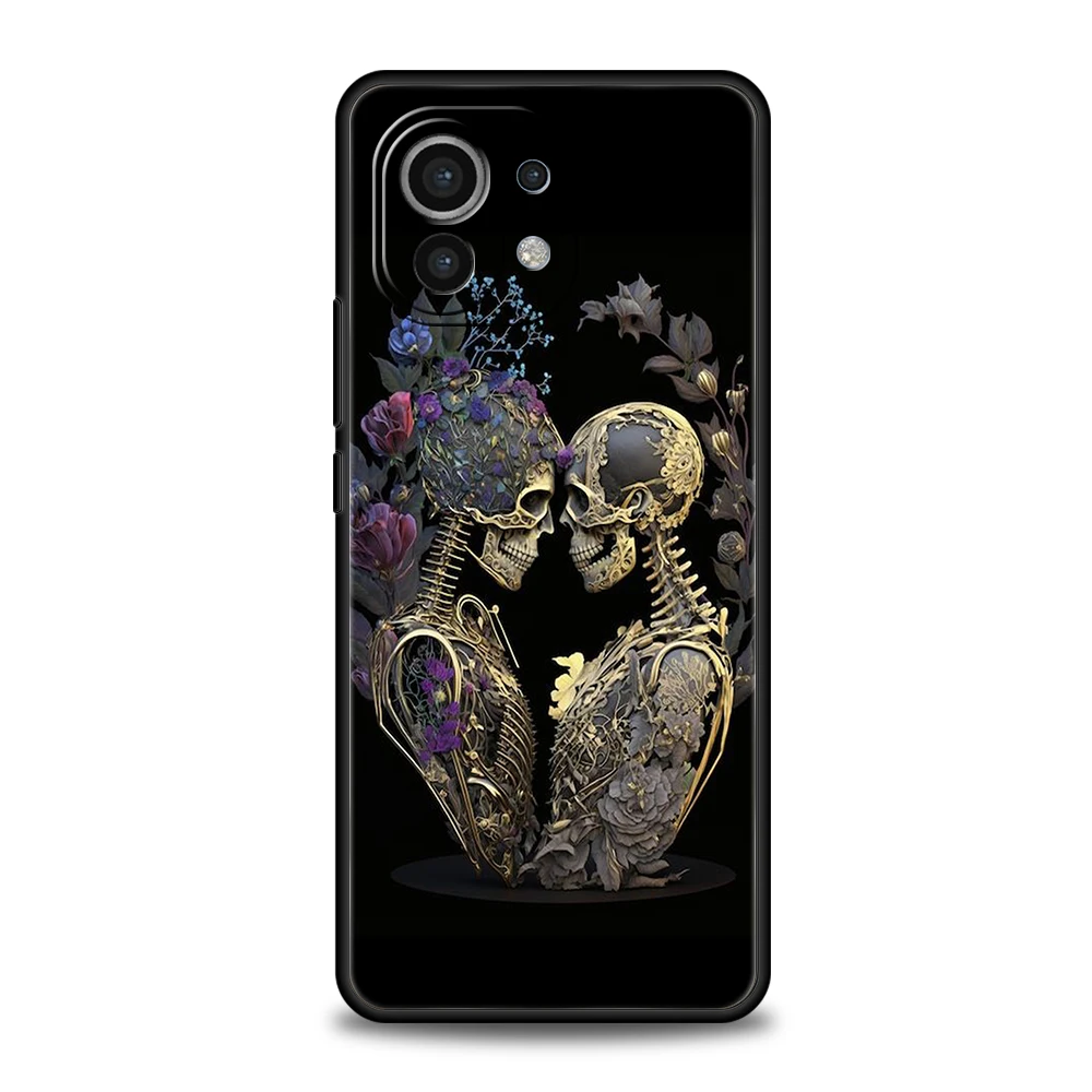 Love Skeleton Skull Shockproof Silicone Phone Case Cover