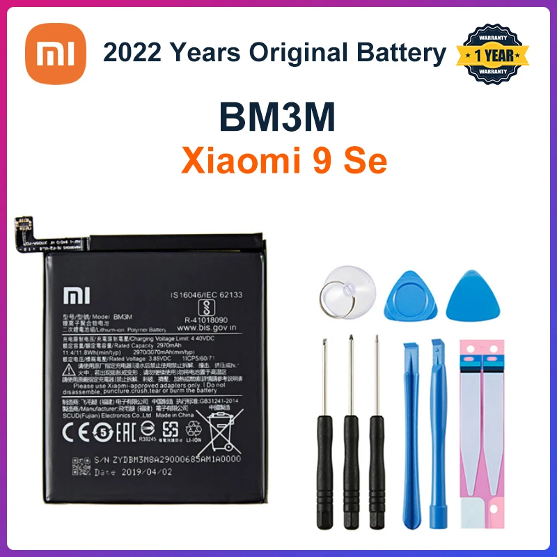 Xiao mi 100% Orginal BM3M 3070mAh battery For Xiaomi 9 Se Mi9 SE Mi 9SE ...
