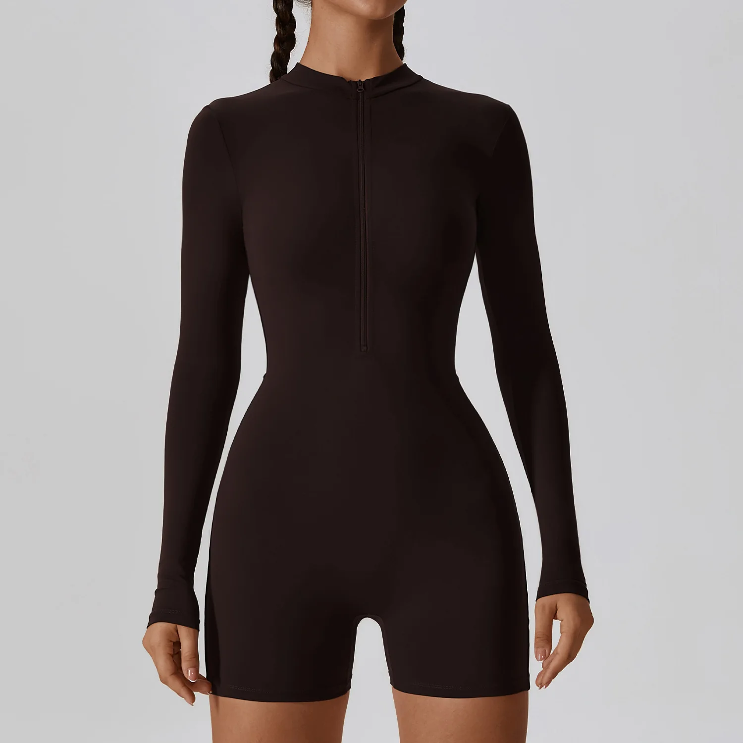 Yoga set Zipper Long Sleeve Boilersuit Women's Workout Tracksuit Sportswear Yoga Set Dance Fitness Bodysuit Sexy Gym Clothes Yoga Suit