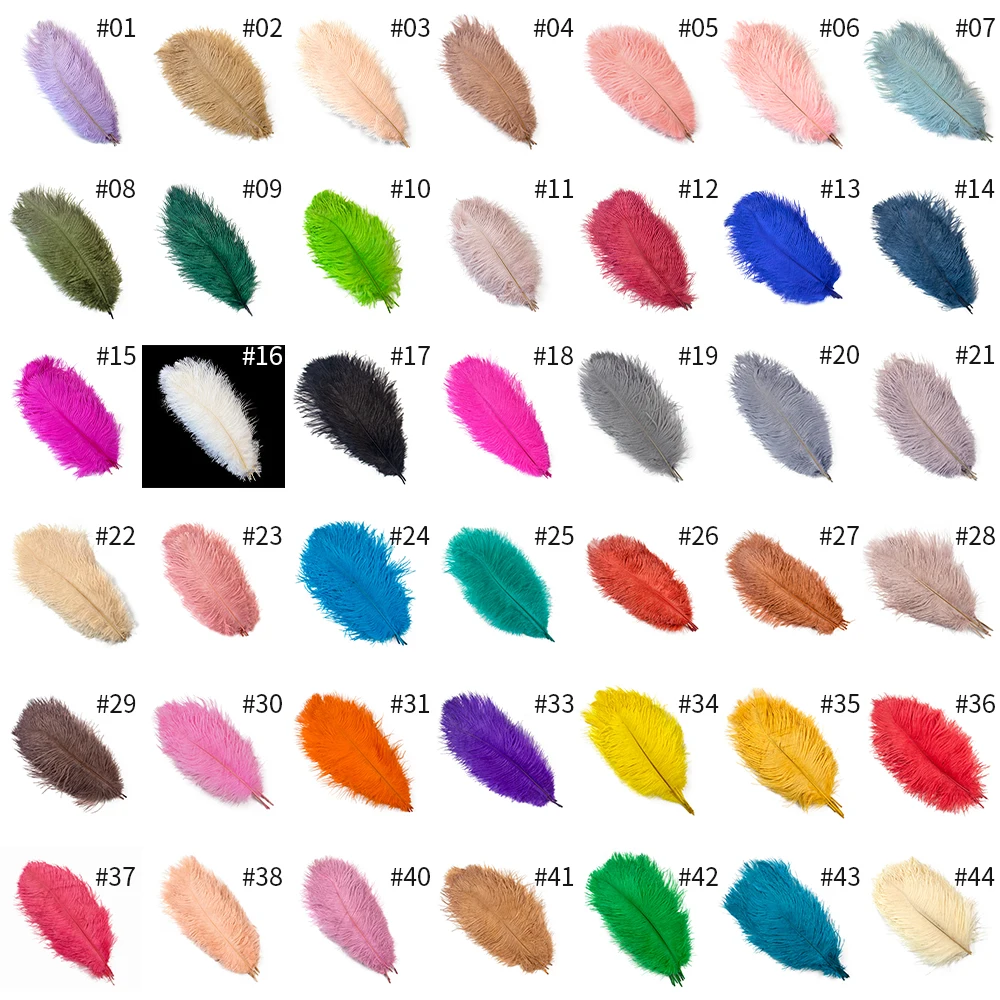 Description Picture 4 of item10PCS/lot Multicolor Ostrich Feathers Bulk 15-50CM Natural Plumes For Handicraft Party Table Centerpieces Decor Carnival Plumas
