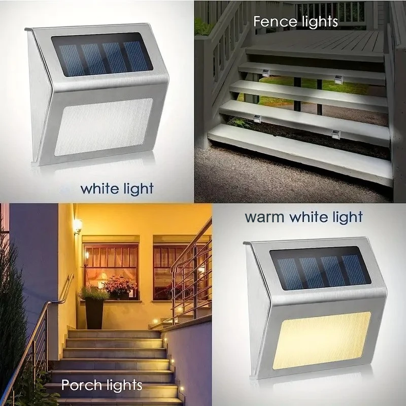 Solar Powered LED Stainless Steel Deck Lights 5