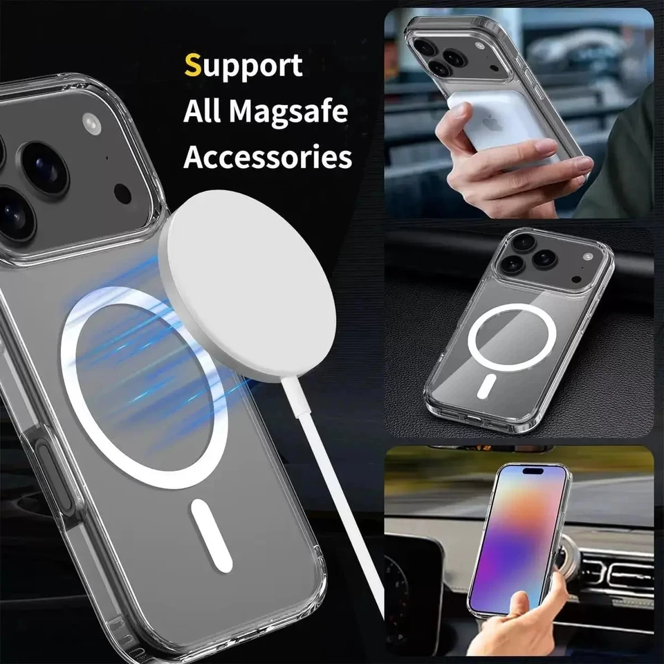 Luxury Shockproof Clear Phone Case with Soft Transparent Bumper Cover