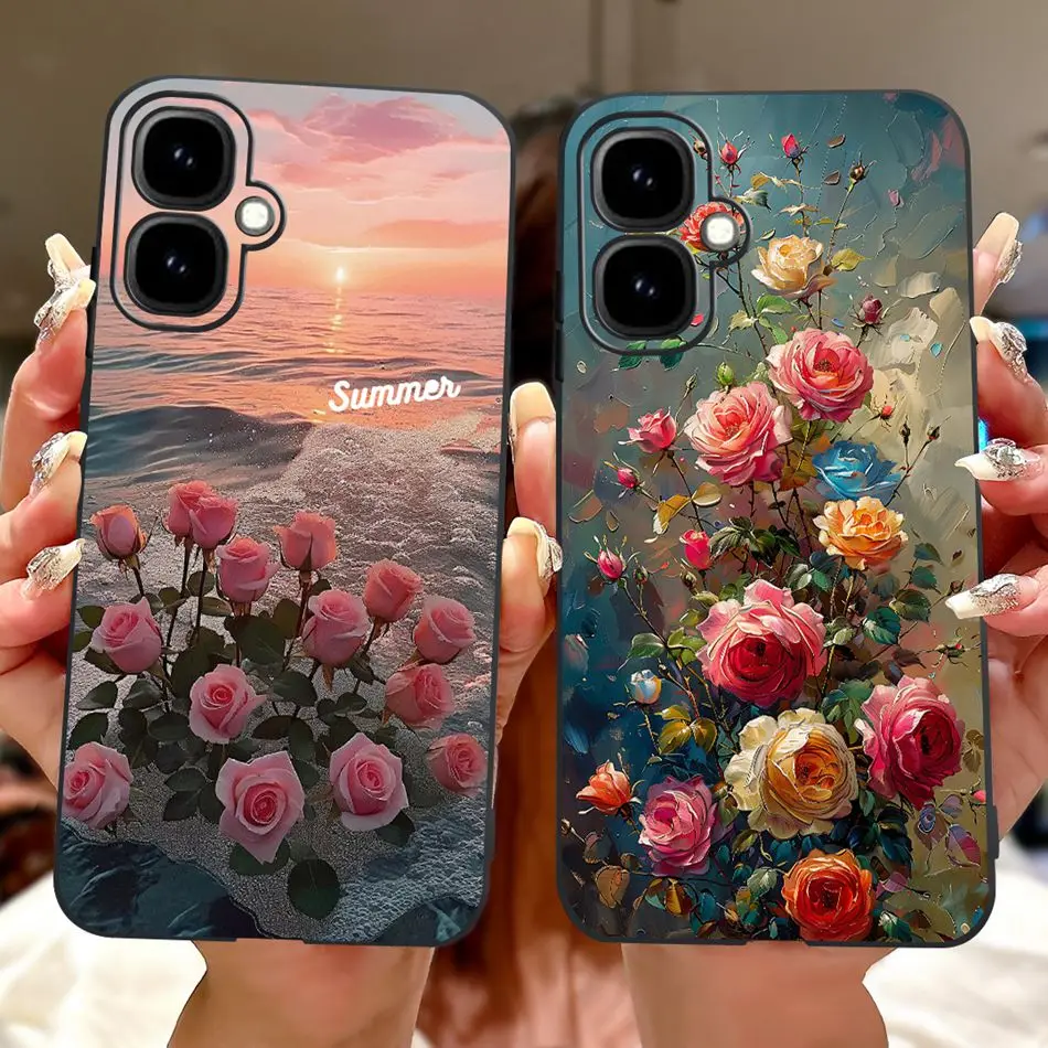 Elegant Floral Butterfly Soft Silicone TPU Phone Case