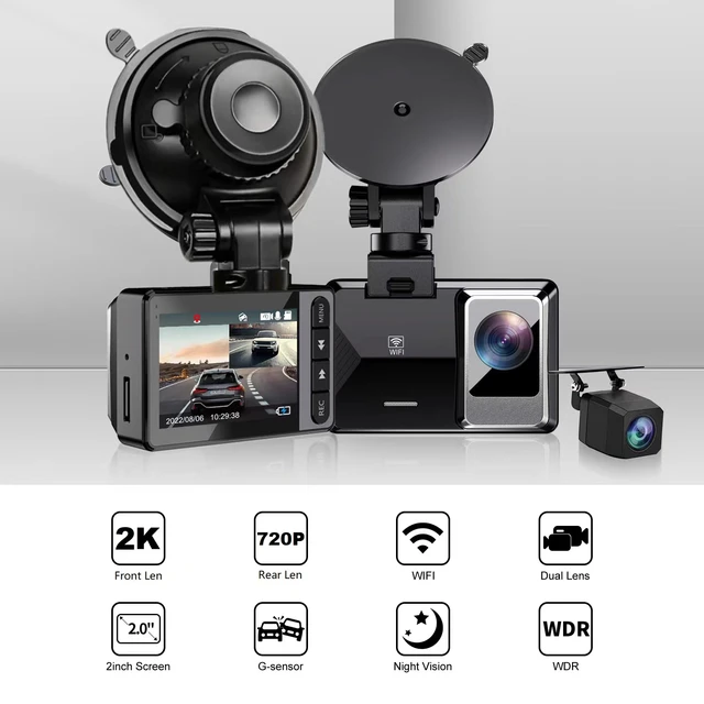 Dash Cam 4K WIFI Camera For Car Dashcam 24h Parking Monitor Front And Rear  Dual Dvrs Night Vision Kamera Samochodowa Rejestrator - AliExpress