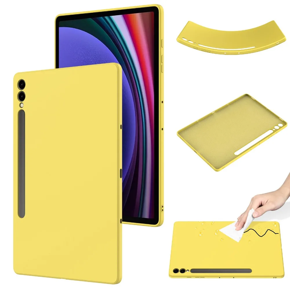 Soft Shockproof Liquid Silicone Skin Feeling Tablet Cover Capa para Samsung Galaxy Tab s9 Ultra Plus 14.6 12.4 11 2023 - Imagem 5