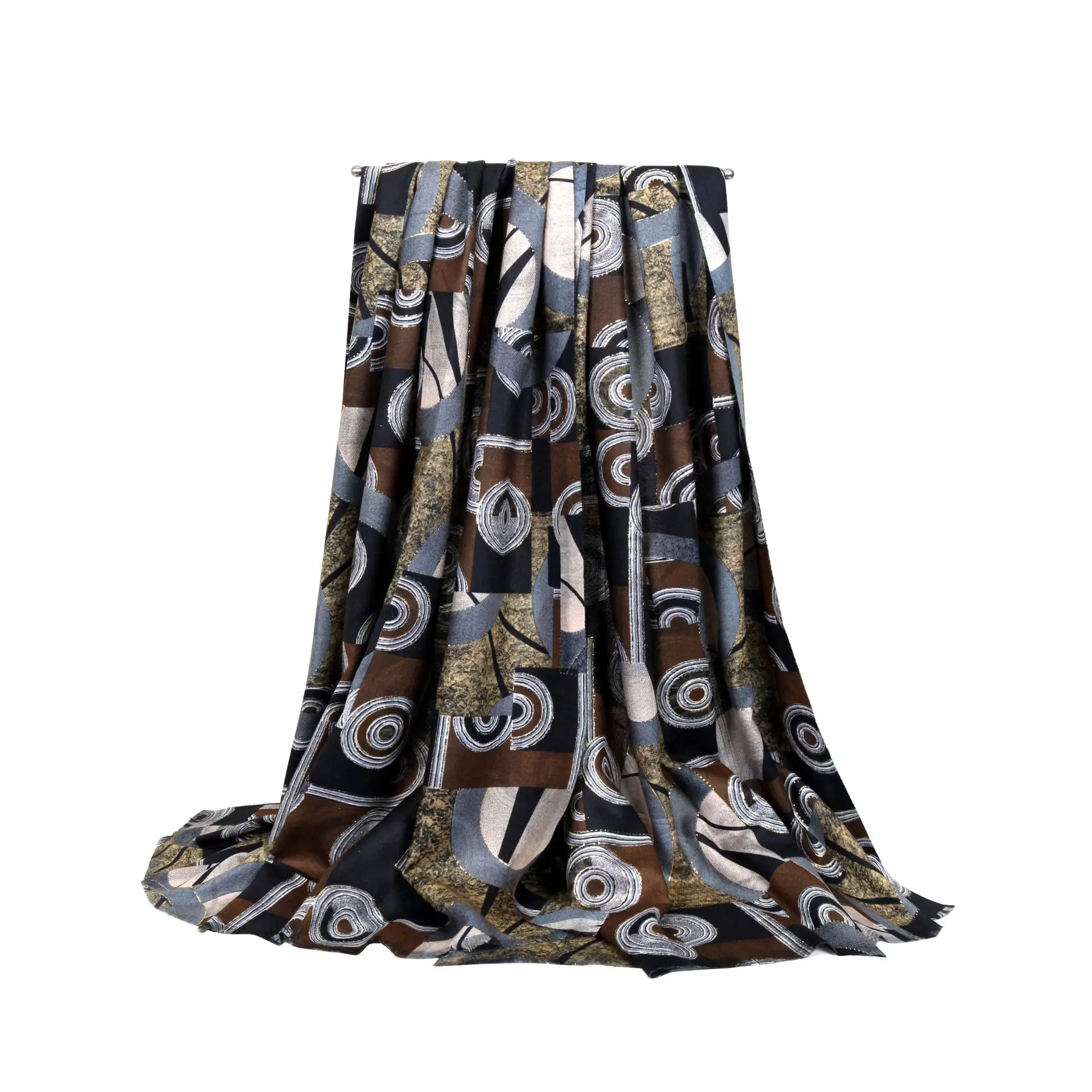 New British Style Autumn Winter Neck Ladies Gold Covered Retro Versatile Scarf Cross Border Hot Selling Scarf Shawl