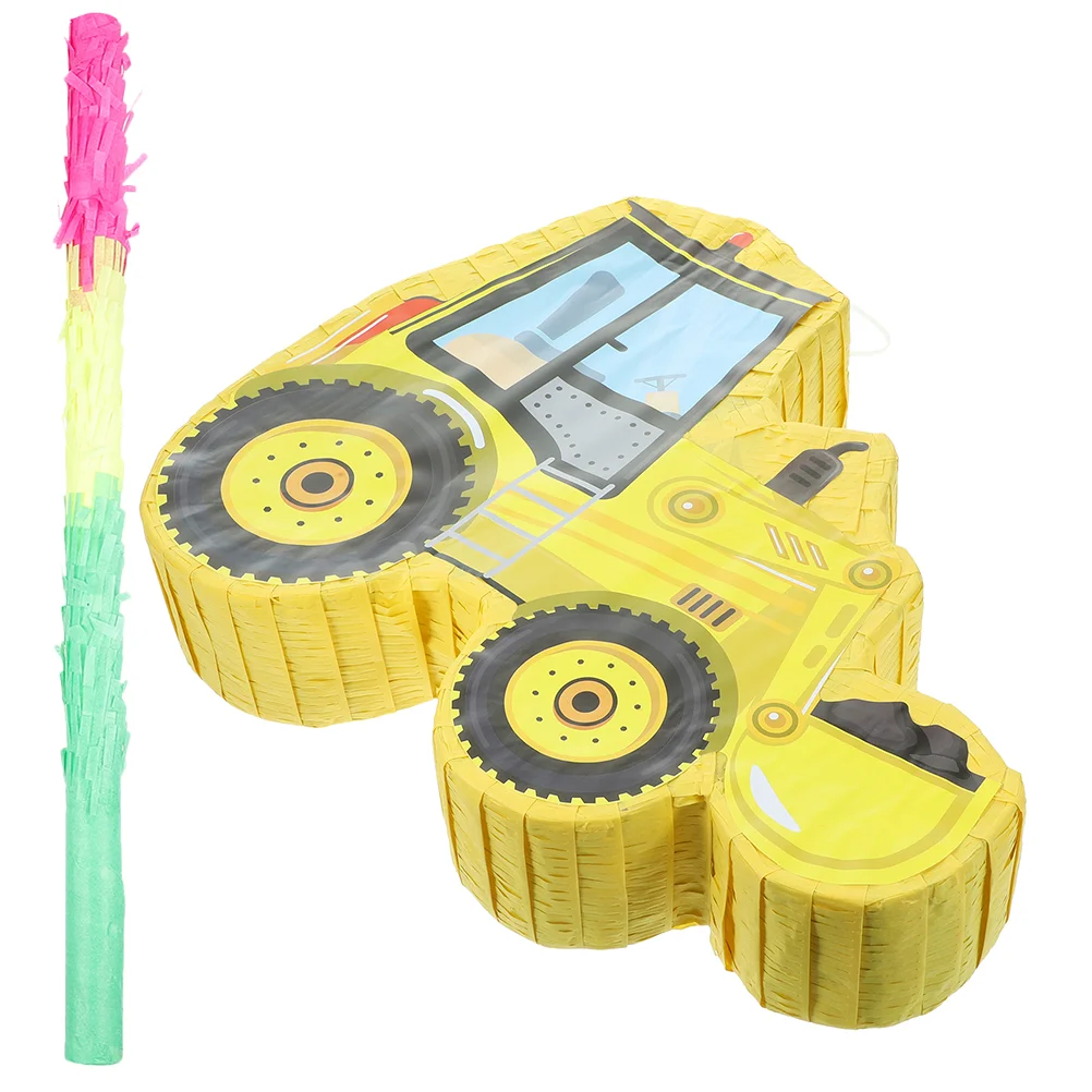 

1 Set Excavator Shaped Pinata Birthday Party Pinata Decor Hawaii Party Candy Filled Photo Prop