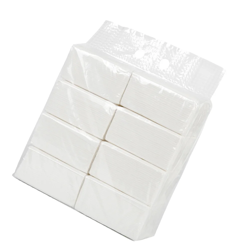 8 Packs Natural Bamboo Pulp Tissue Healthy Wettable Towel Paper Napkin Extraction Type Papers for Home Kitchen (White)