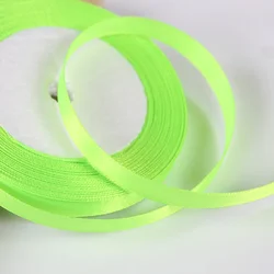 Satin Ribbon for DIY Crafts and Decorations - 10mm Width, Multiple Color Options (Neon Green)