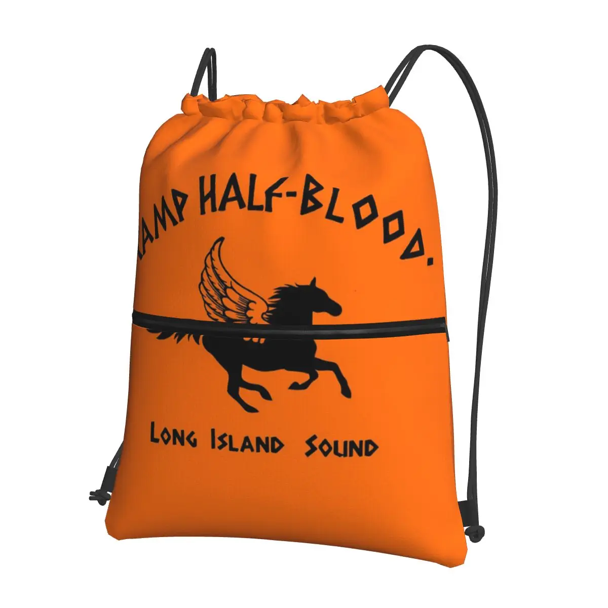 

CAMP HALF-BLOOD Portable Backpacks Drawstring Bag Fashion Drawstring Bundle Pocket Shoes Bags For School Students