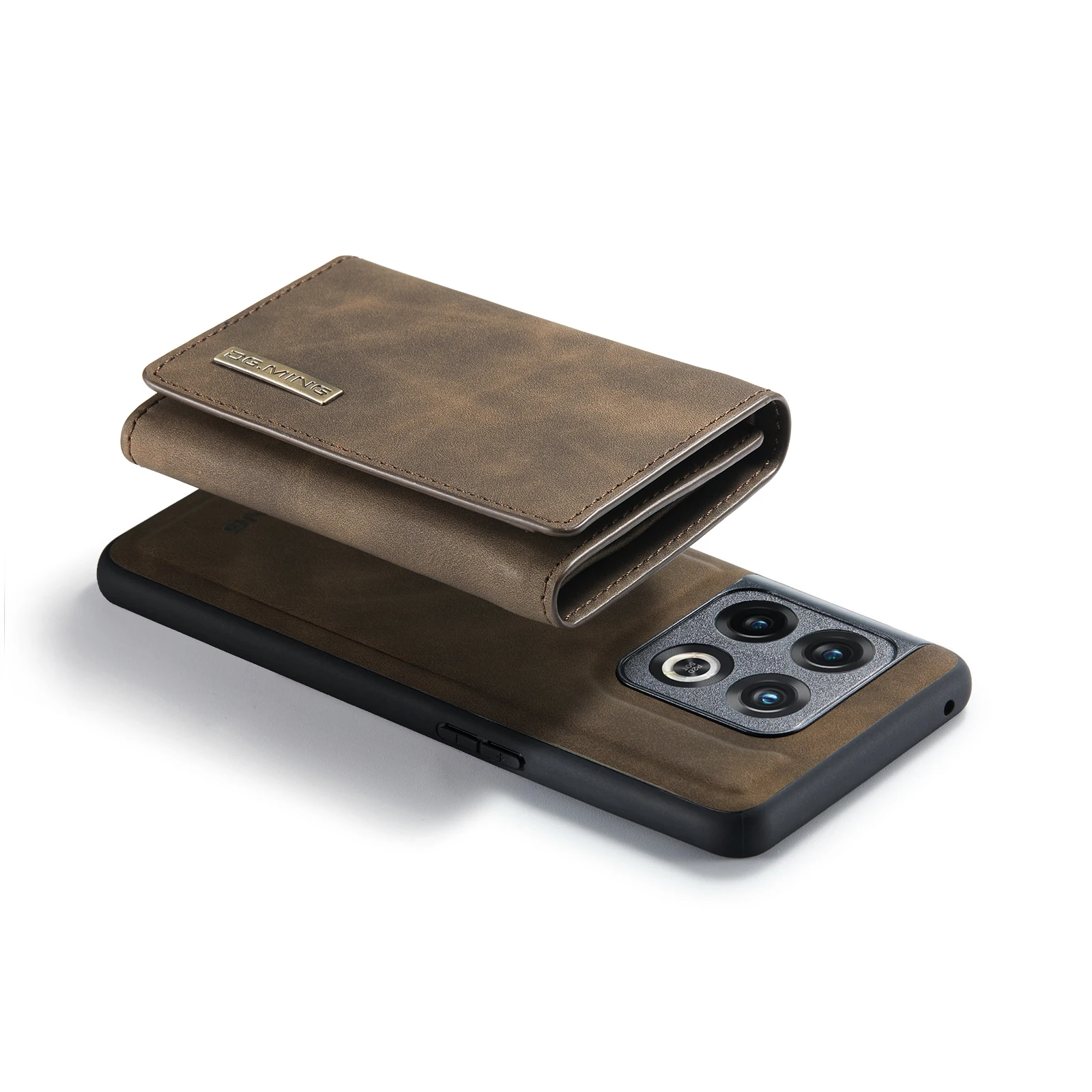 DG.MING Vintage 2in1 Magnetic Detachable Leather Wallet Zipper Case for OnePlus 11 10 Pro ACE 9 Card Slots Holder Back Cover