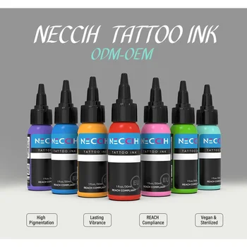 54 colori 30ML Inchiostro per tatuaggi Pigmento Semi-permanente Pigmento Body Art Kit per tatuaggi Vernici di bellezza professionali Forniture per tatuaggi per trucco