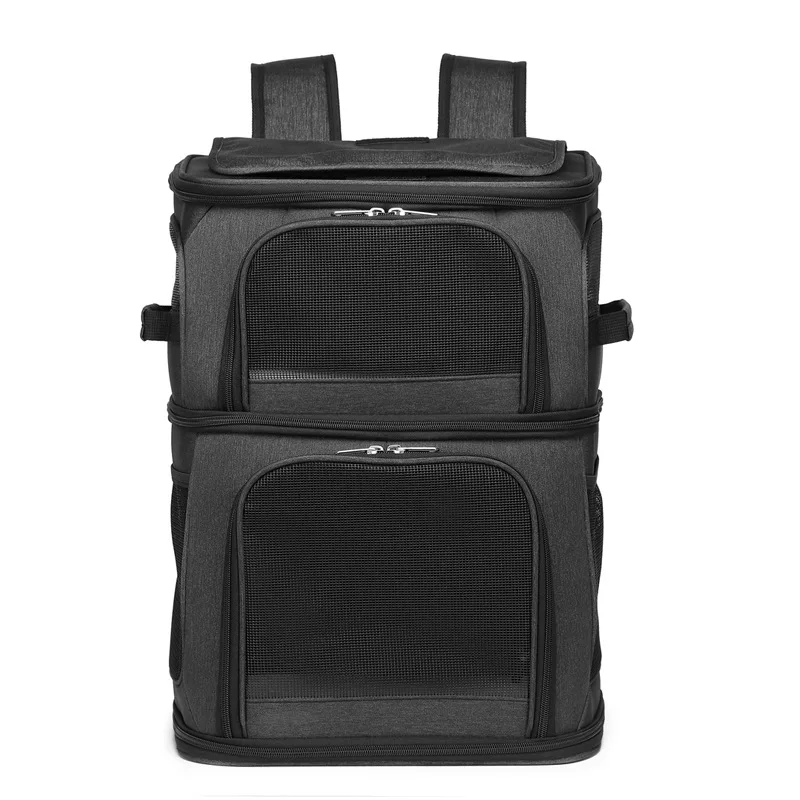 Pet Carrier Bag Pet Carrier Backpack Pet Bag Pet supplies Large capacity double layer pet bag Easy to put two cat backpacks Foldable Oxford cloth dog bag