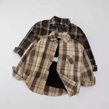 Kids Plaid Shirt Top 1
