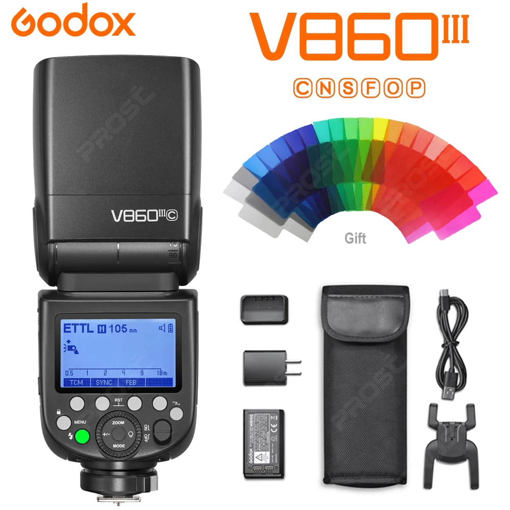 

Godox V860III TTL HSS 2.4G Speedlite V860III-C V860III-N V860III-S Camera Flash for Canon Sony Nikon Fuji Olympus Pentax Camera