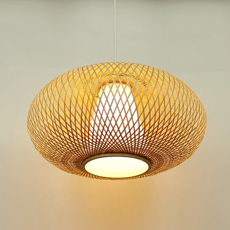 Chinese Bamboo Chandelier Wicker Rattan Hanging Lamp Home Restaurant Japanese Zen Woven Lamps In Southeast Asia | Освещение