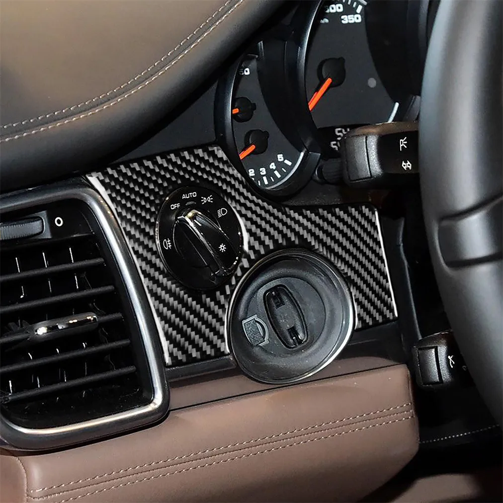 

LHD Fit For Porsche Panamara 2010-2016 Carbon Fiber Central Dashboard Keyhole Trim Sticker