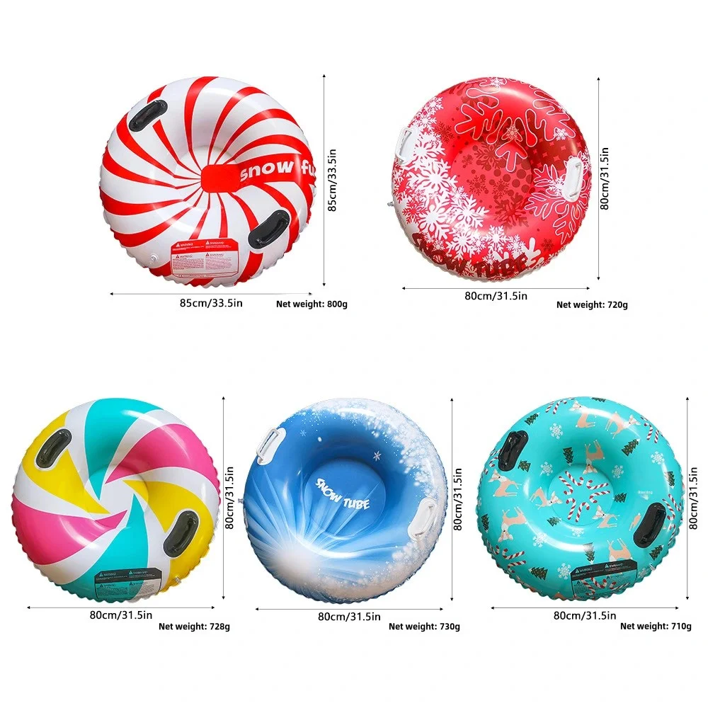 Snow Sledge Inflatable snow sled ski ring PVC sled tube thick snow tube winter tube with handle ski accessories tyre sledding