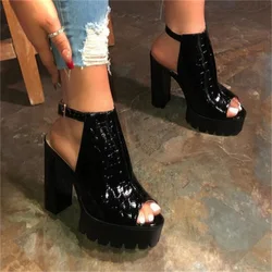 Women's Fashion Sandals 2022 Summer New European and American Style Fish Mouth Buckle High Heels