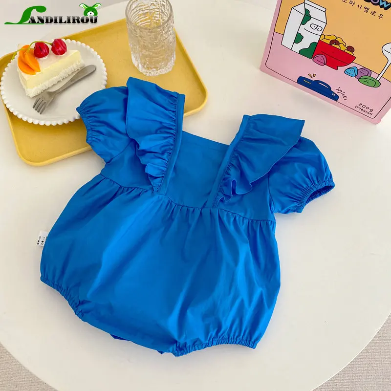 Летние Боди с пуговицами в виде подсолнуха