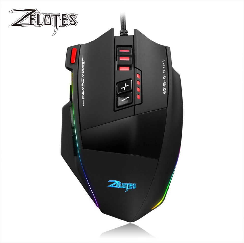 Zelotes C-13 Wired Gaming Mouse 13 Programming Keys