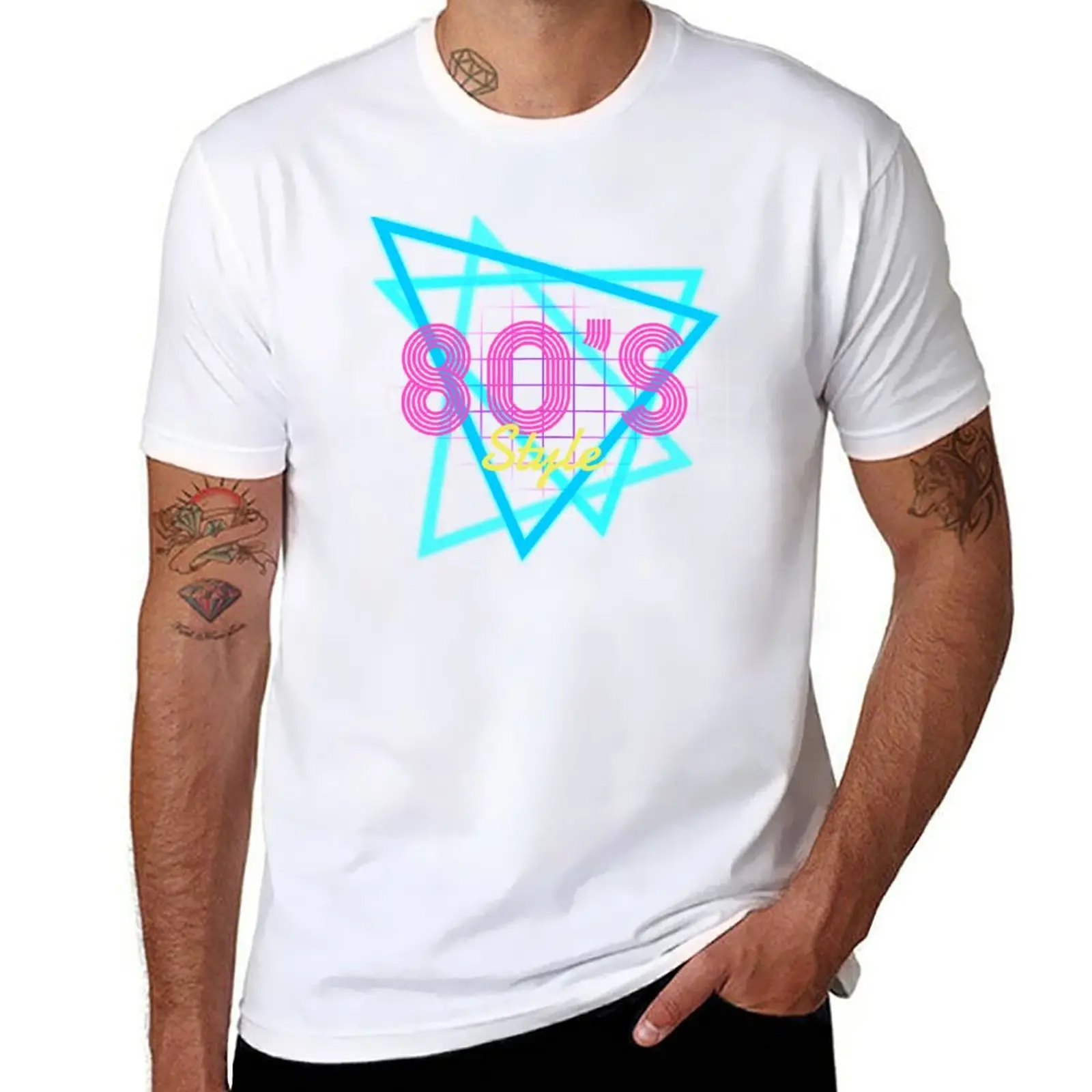 

New 80's Retro Style T-Shirt funny t shirts plain t-shirt black t shirts aesthetic clothes mens champion t shirts