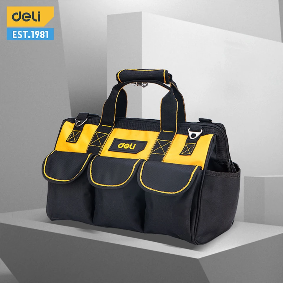 Open Top Tool Organizer 16-Inch Electrician Tool Bag With 26 Pockets - Heavy Duty Open Top Organizer With Shoulder Strap Portable Tool Bags - View #12