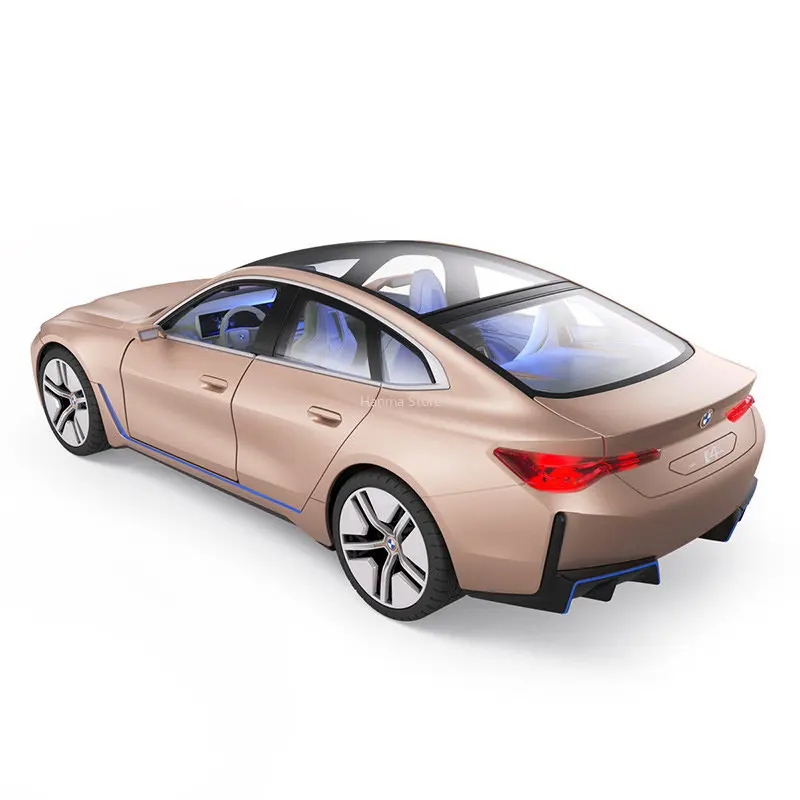 Rastar 1/14 Scale BMW I4 Remote Control Car - Golden Model With LED Lights & 2.4GHz Radio