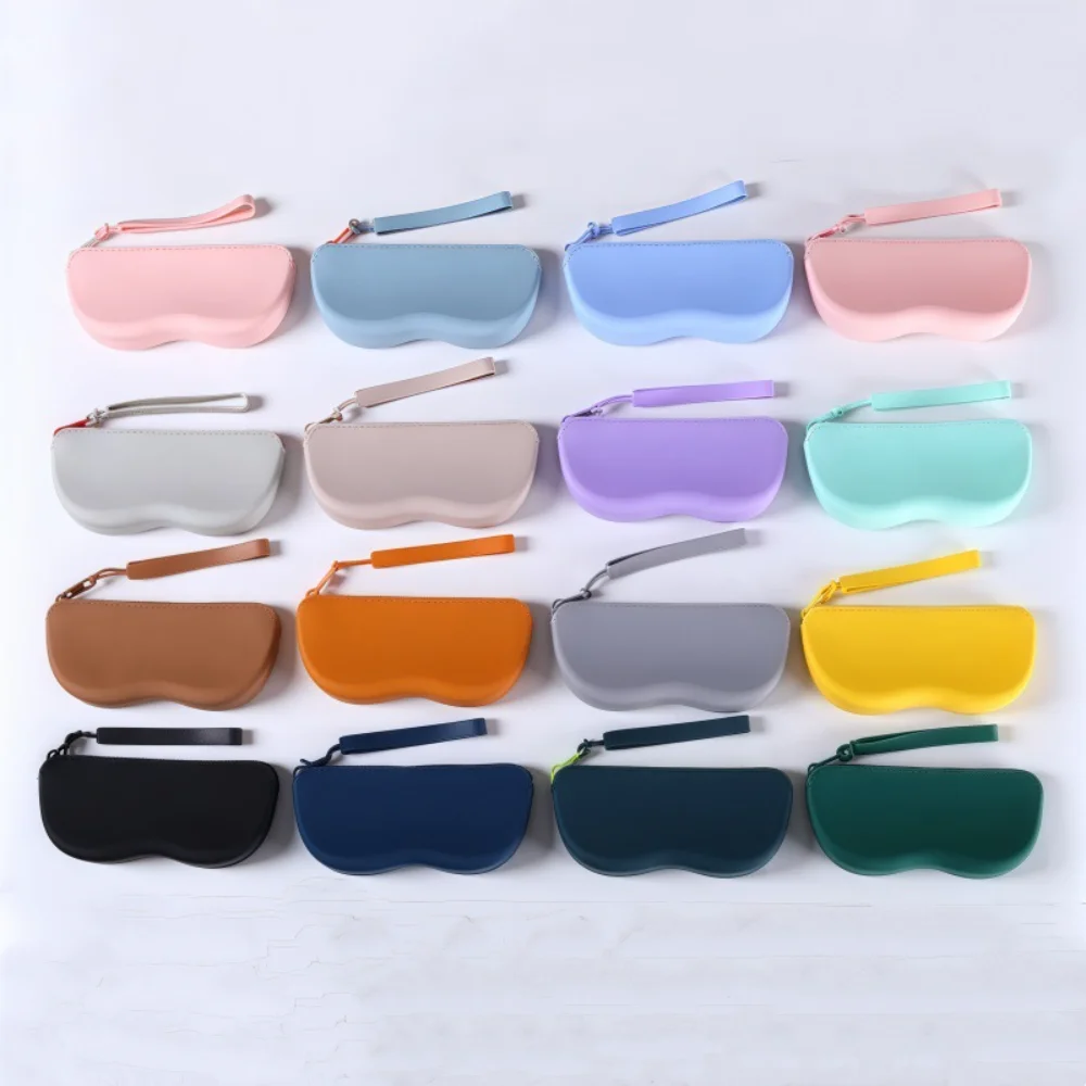Silicone zipper glasses bag storage waterproof dustproof for women girls