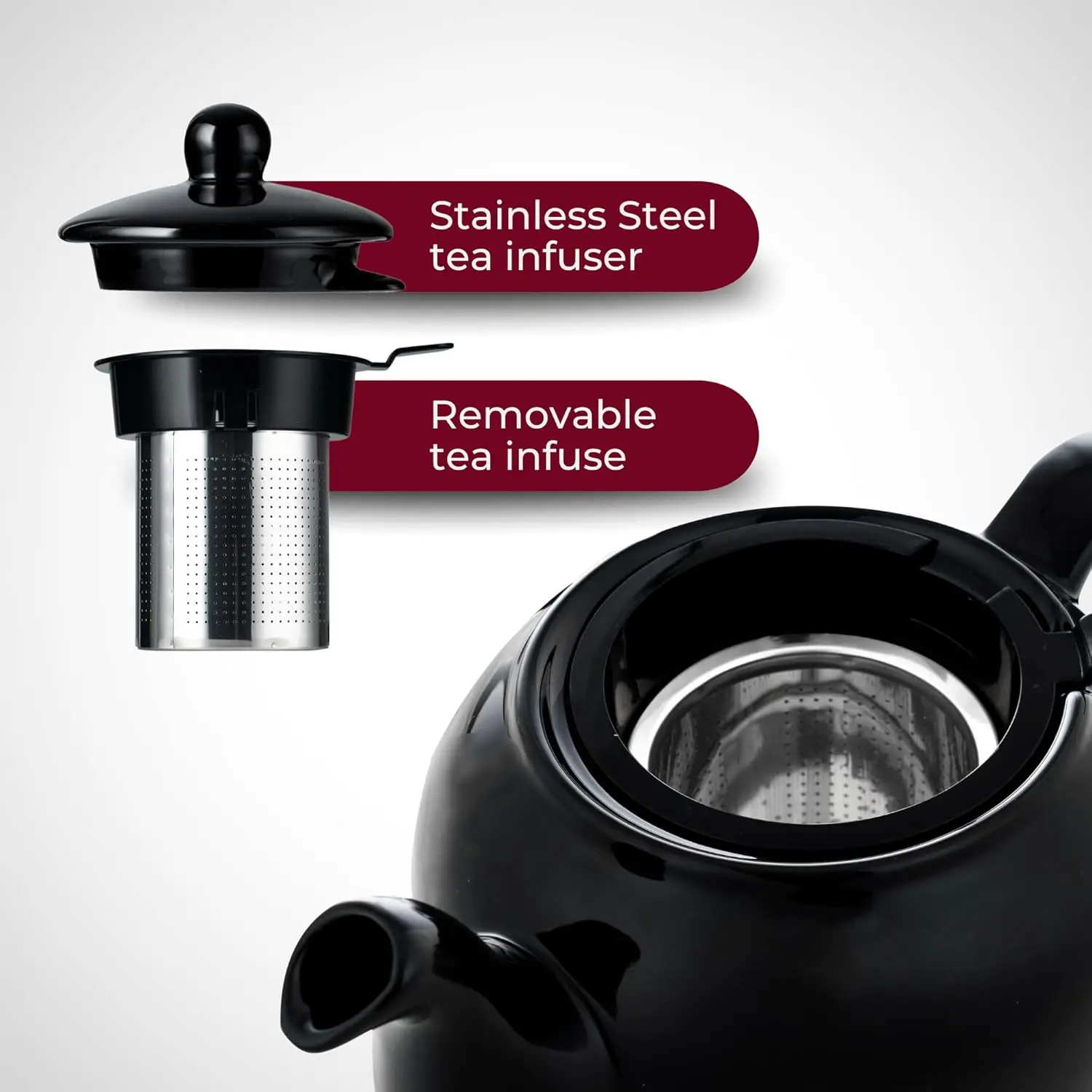 Ethniq Electric Samovar: 4-Liter Stainless Steel Tea Maker with Adjustable Temperature, Boil Dry Protection, and Automatic Shot-