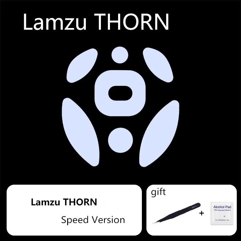 Lamzu Thorn Control Velocidade Mouse Skates Versão Ice Ratos Desliza Pés Ptfe Conjunto - Imagem 3