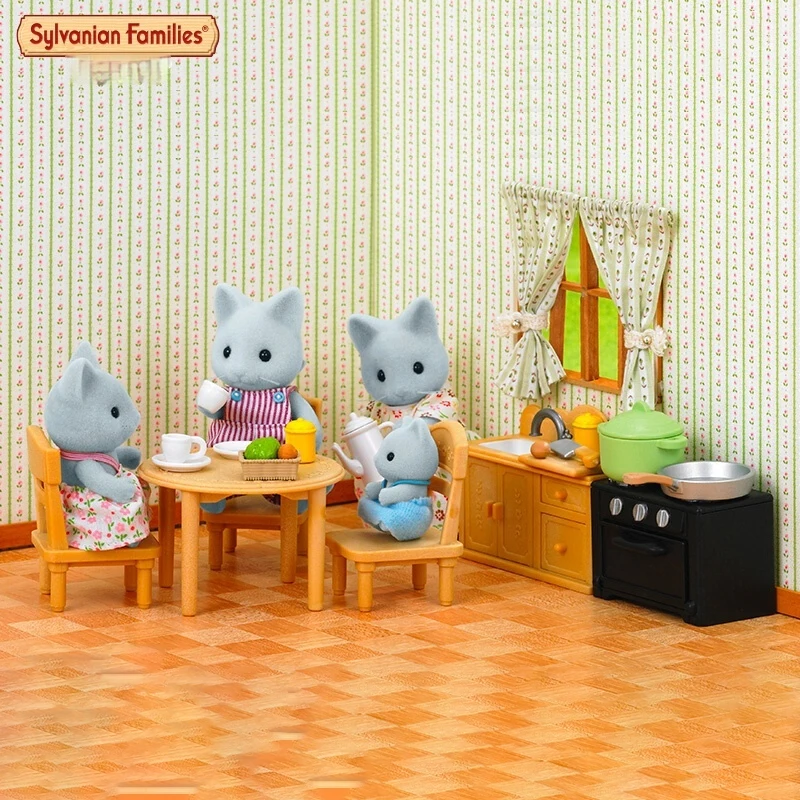 Authentic Sylvanian Families Anime Character Simulation Playhouse Toy Room Decoration Toy Christmas Gift 3