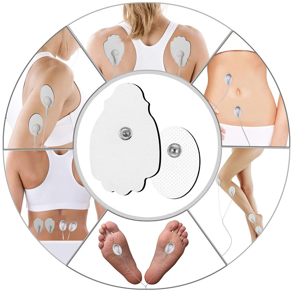 Nerve Stimulator Silicone Gel Electrode Pads 10/20Pcs for Tens Electrodes Digital Therapy Machine Body Massage