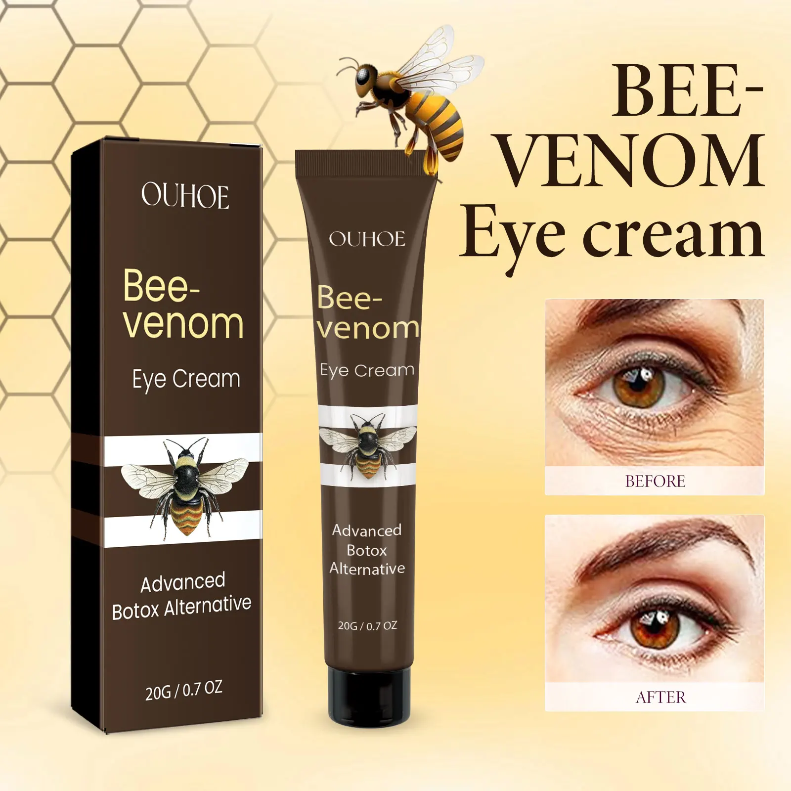 Smoothing and Firming Eye Cream with Bee Venom for Under Eye Concerns