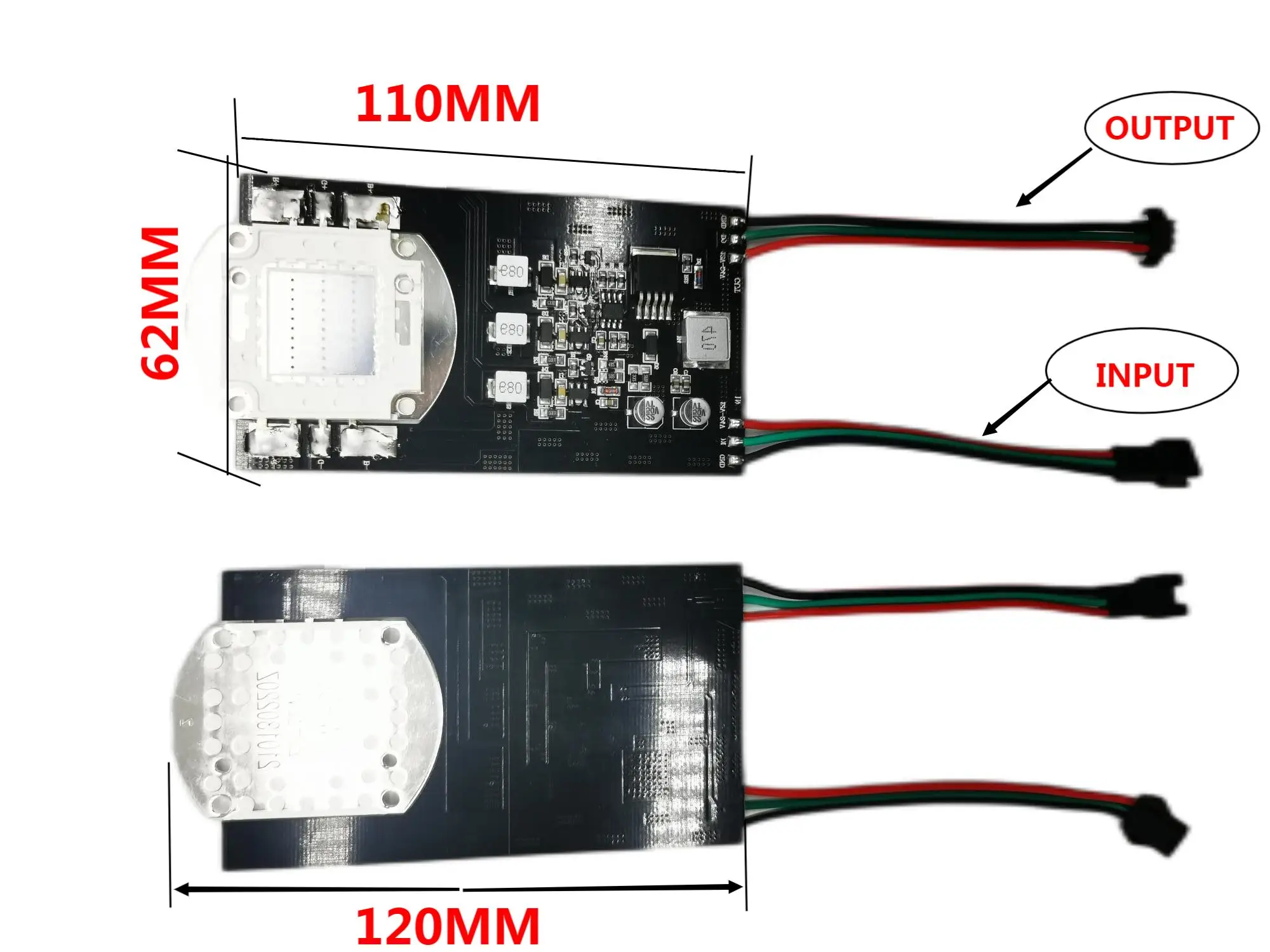 WS2811 high power 20W/30W led pixel module; DC12-24V RGB addressable full color high power module; for pixel flood light