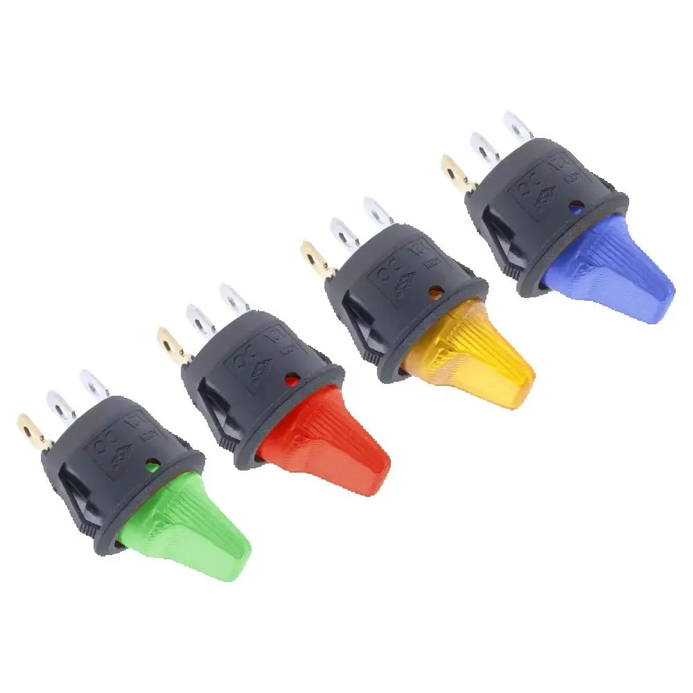 로커 스위치 12V LED 조명 램프 특수 원형 로커/토글 스위치 3핀 2위치 다기능 전원 액세서리