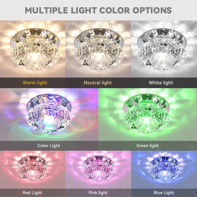 LED Crystal Ceiling Light for Home Decor - Modern Indoor Lighting Fixture