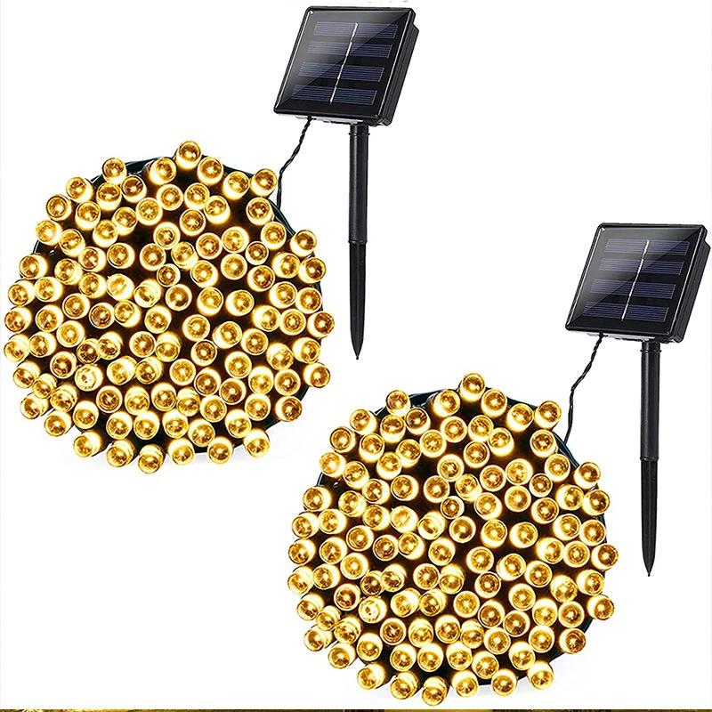 

Solar Christmas Lights 8 Modes Solar String Lights Outdoor Waterproof Solar Fairy Lights for Tree Garden Patio Decorations