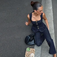 Julia Denim Sleeveless Pant Set 29