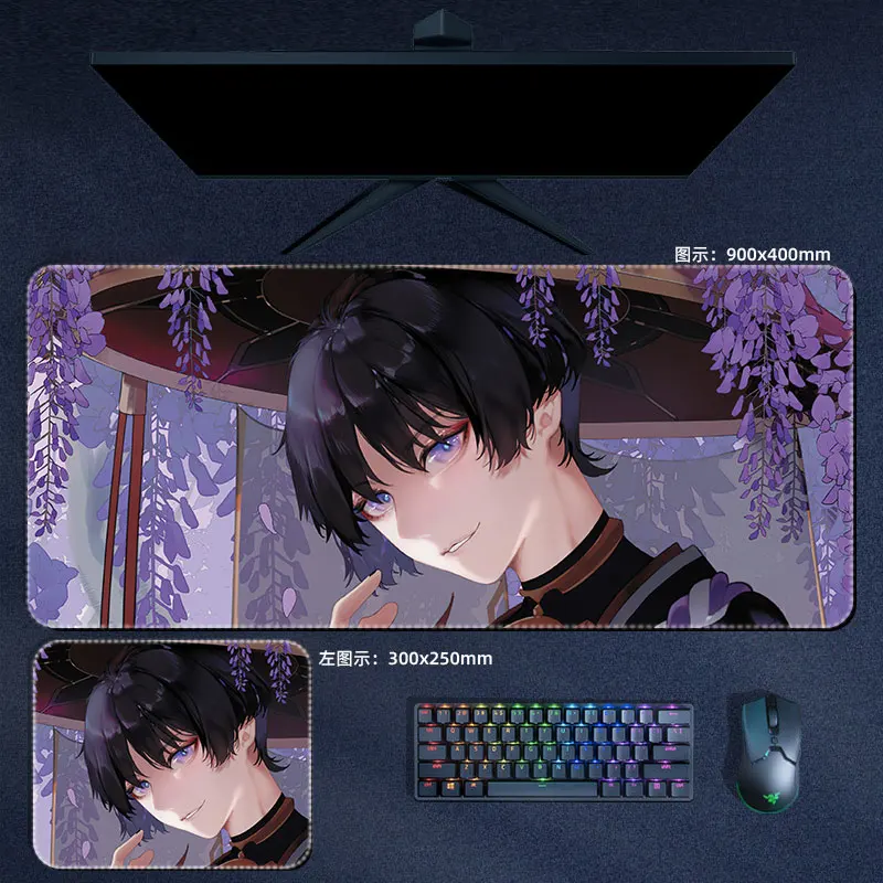 Scaramouche Andarilho Balladeer Mouse Pad Mousepad Genshin Impacto Genshin Pad Teclado Pad Computador pc Acessórios do Jogo Mat Mesa - Imagem 6