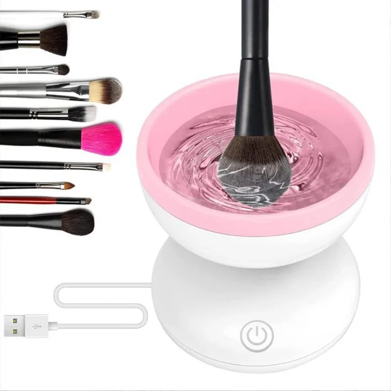 NEWEST Makeup Brush Cleaner Machine, Two Gears Speed and Dehydration Function，Travel Portable Automatic