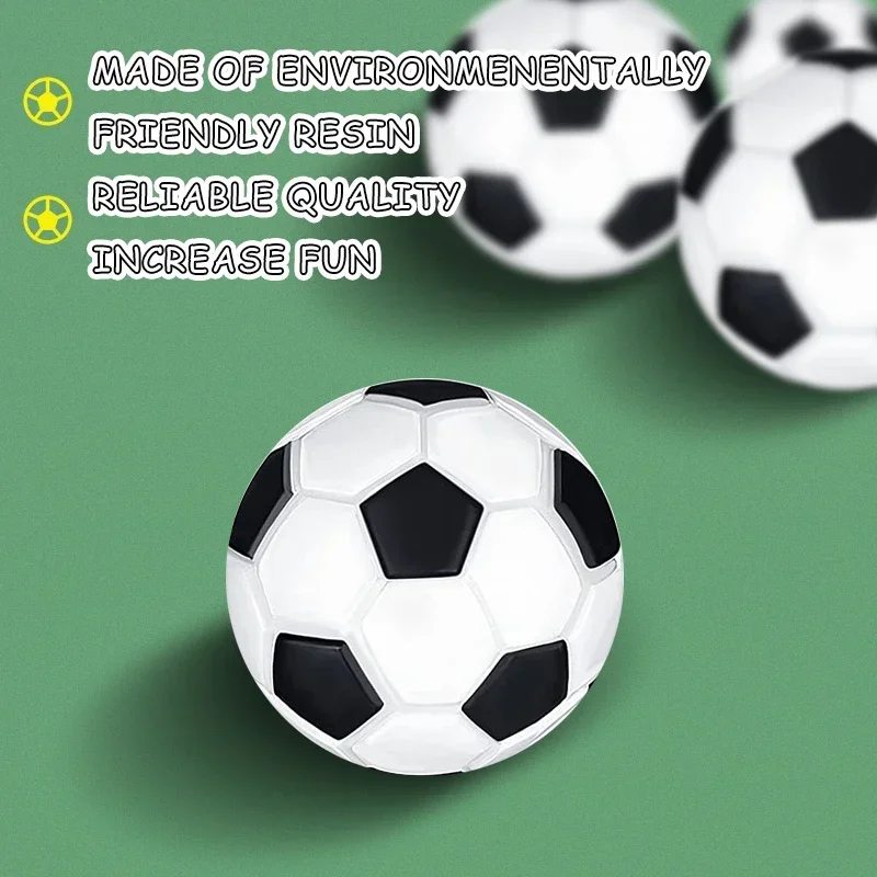 10pcs Table Soccer Accessories Black And White Resin Mini Football 28/32/36mm For Children And Adults Football Machine Games