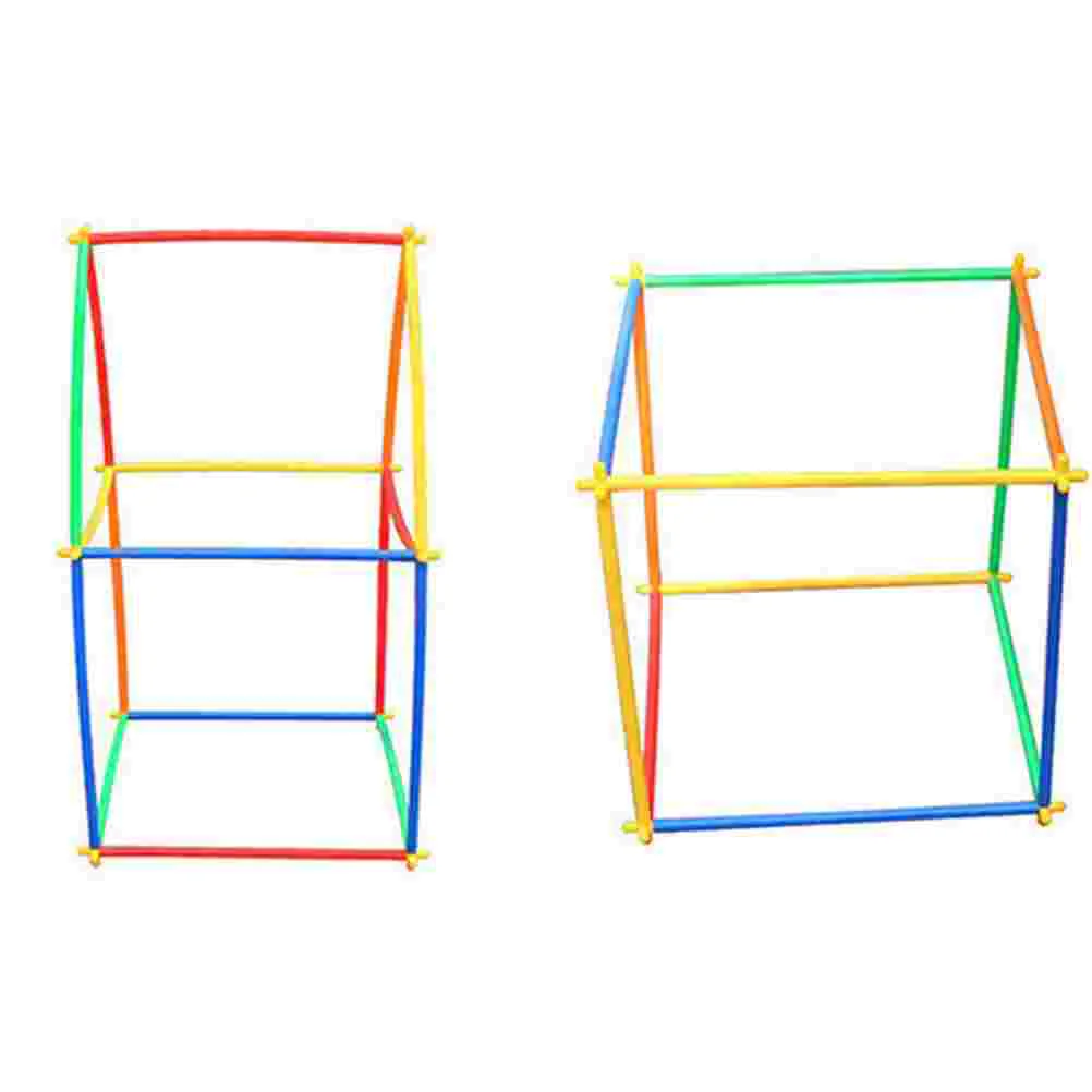 204 Pcs Straw Assembling Blocks Childrens Toys Puzzle Drinking Kids Building Playing Children&rsquo;s