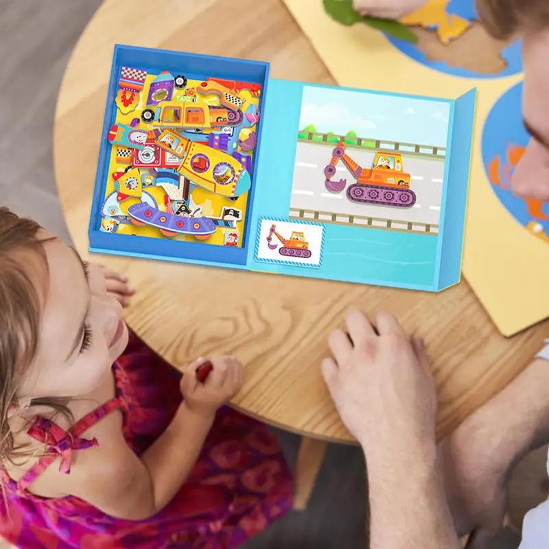 Magnetic Puzzle Jigsaw Montessori Brain Teasers Toy Educational Developing Fine Motor Skill IQ Toys Gifts For Preschool