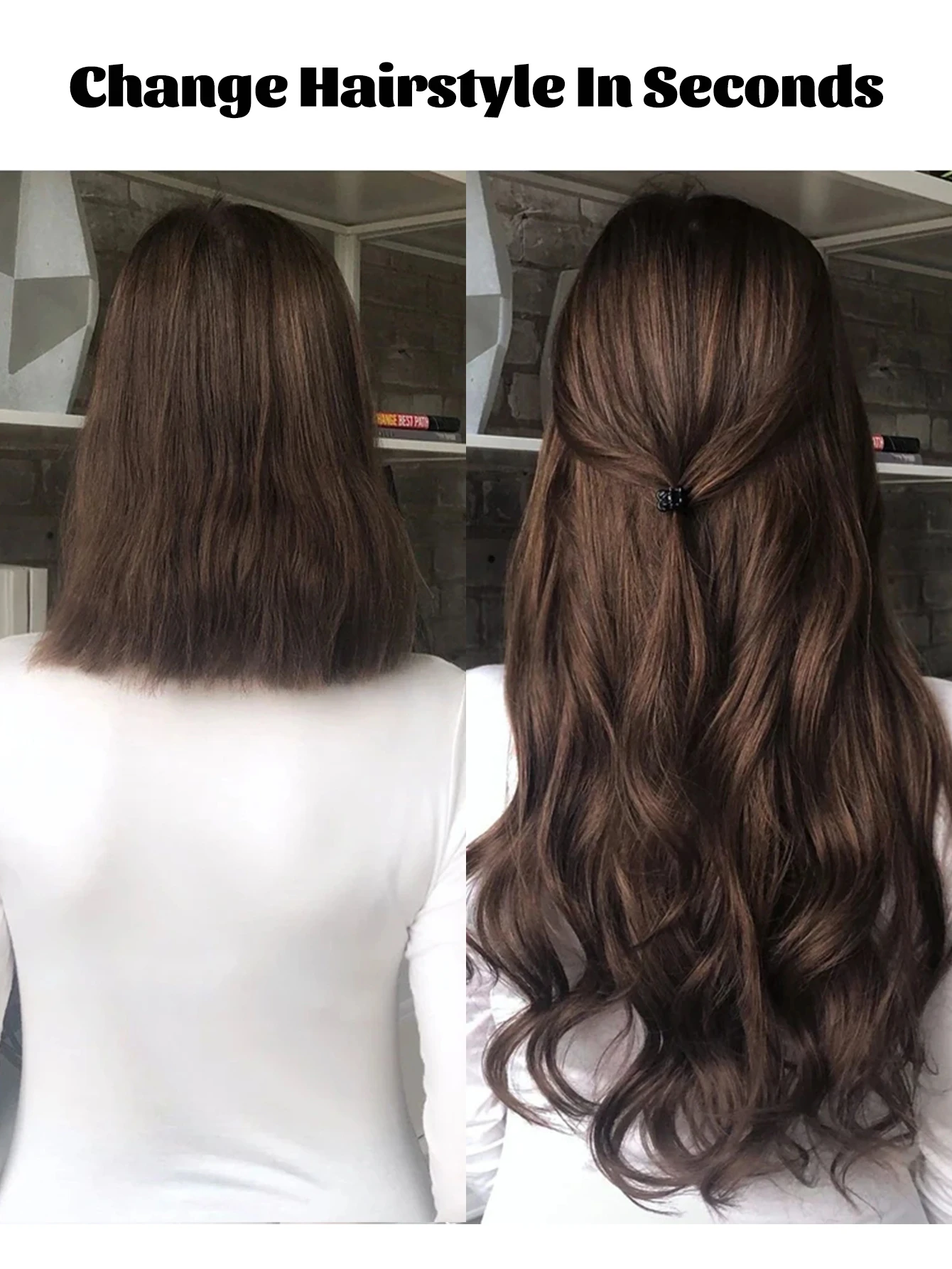 Synthetic Curly Wavy Hair Extensions for Women