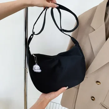 Borse a tracolla da donna Solid Harajuku All-match Borse multifunzione semplici Borse a tracolla di grande capacità per borsa da donna per adolescenti